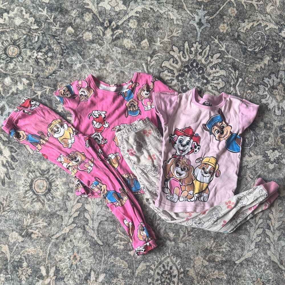 Bundle ofโ2 Paw Patrol Toddler Girls PJs